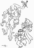A coloring page of harry potter